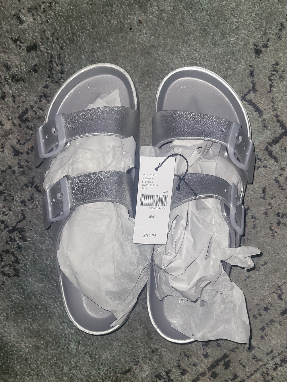 Lane Bryant Silver SLIDES